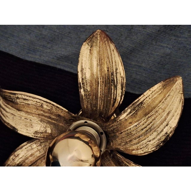 Mid-Century Modern Mid-Century Organically-Shaped Brass Wall or Ceiling Lights, 1970s, Set of 2 For Sale - Image 3 of 12