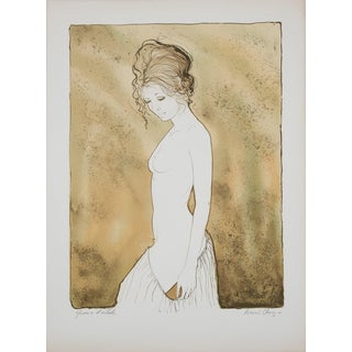 Bernard Charoy, Portrait de Virginie, Nude, Lithograph For Sale