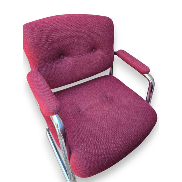 4 Mid Century Cantilevered Chairs For Sale - Image 9 of 10