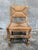 Vintage French Rush Seat Back Oak Dining Chairs Set of Four Bleached Farmhouse For Sale - Image 12 of 17