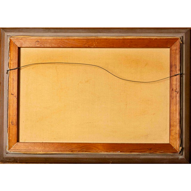 Vintage Framed Venice Gondola & Architectural Ruins Oil Painting Signed “Brunetti” For Sale - Image 14 of 14