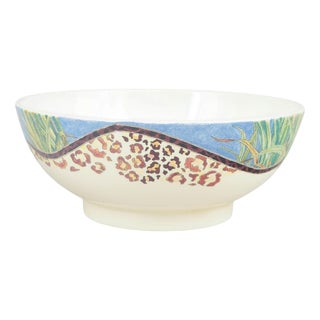 Large Savane Serving Bowl in Faience from Gien, France, 1980s For Sale
