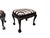19th Century 19th Century Queen Anne Style Carved Bench in Burchell Zebra Hide For Sale - Image 5 of 9