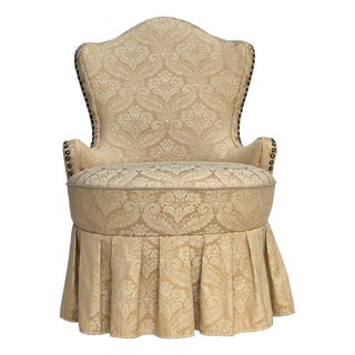 Vintage Danish Cocktail Lounge Chair in Jacquard Fabric and Beech, 1960s For Sale