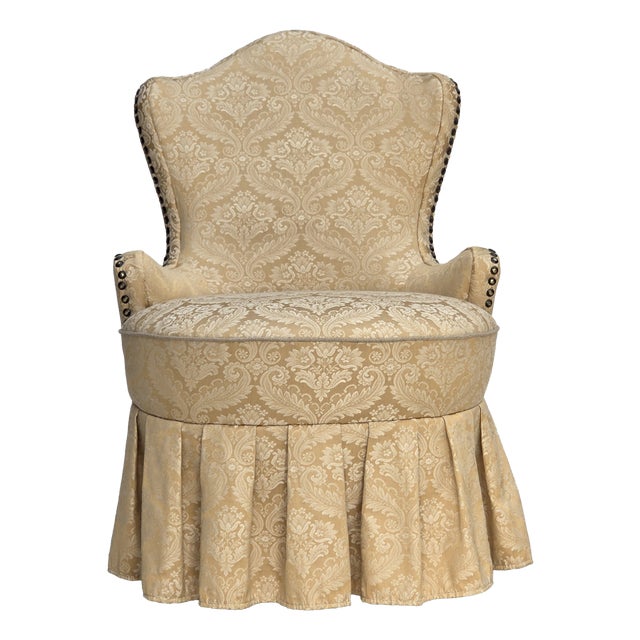 Vintage Danish Cocktail Lounge Chair in Jacquard Fabric and Beech, 1960s For Sale