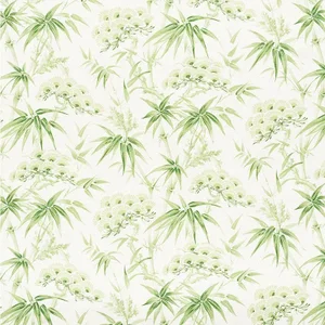 Schumacher Arita Floral Fabric in Leaf