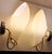 Metal Mid-Century Wall Lamps with Cream-Colored Glass Shades on Metal Mounts1950s, Set of 2 For Sale - Image 7 of 17
