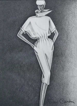 1983 Pierre Cardin Couture Fashion Print