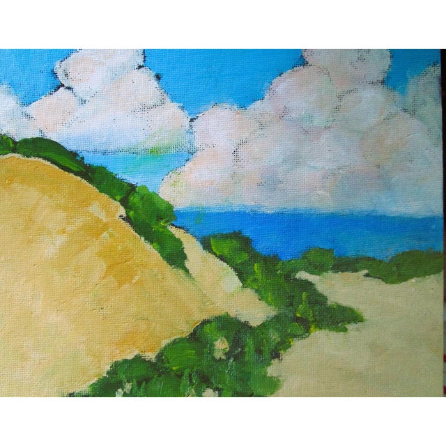 Pacific View, California coast landscape oil painting by Lynne French. The signed original painting measures 8x8 inches on...