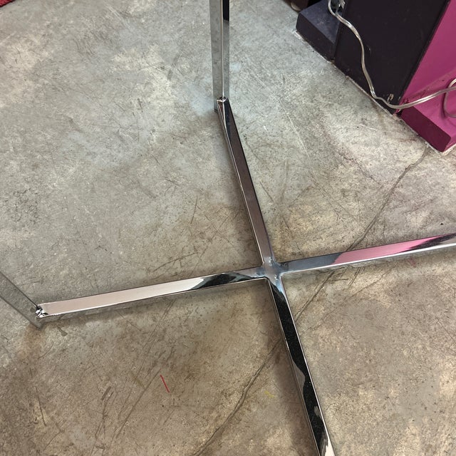 Chrome and White Vinyl Bar Stool For Sale - Image 9 of 10