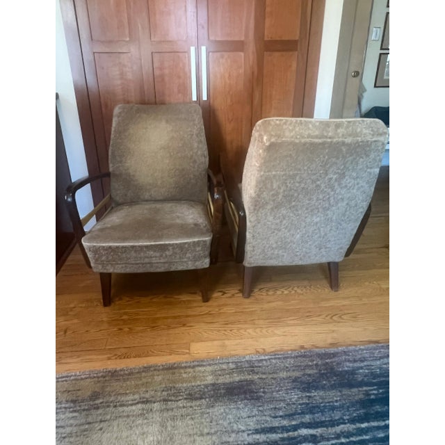 Sand 1950s Mid-Century Modern Armchairs – Made in Western Germany- a Pair For Sale - Image 8 of 11