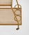 2020s Brand New Arteriors Home Sanders Leather & Blonde Oak Bar Cart For Sale - Image 5 of 6