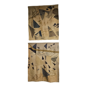 Triangle III and Triangle V: Law of Three Series - Hand Woven Tapestries 1900-2002