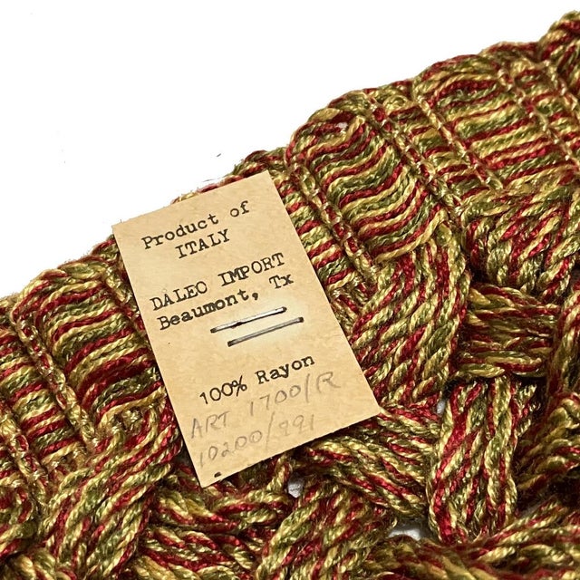 1980s 1980s Multi-Color Red, Green & Yellow Heavy Wide Tassel Fringe Trim- 3 Yards For Sale - Image 5 of 5