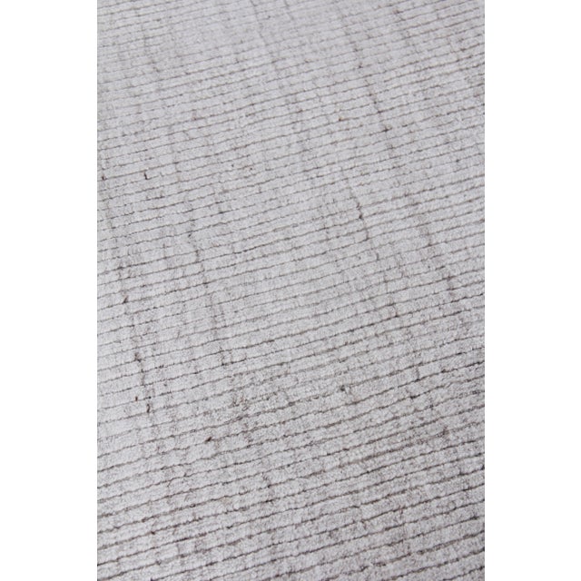 Transitional Hamm Hand loom Wool/Viscose Silver Rug-12'x15' For Sale - Image 3 of 8