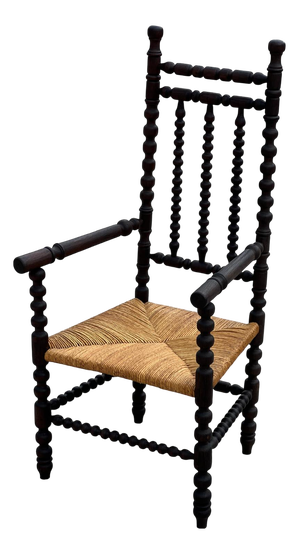 Bobbin Armchair in Stained Beech, 1930