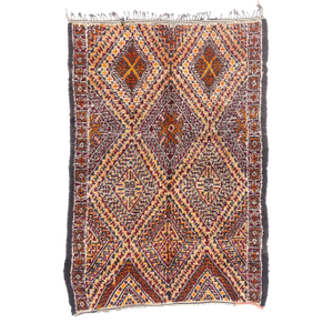 Vintage Zayane Beni M'Guild Moroccan Rug, 06'09 X 09'07