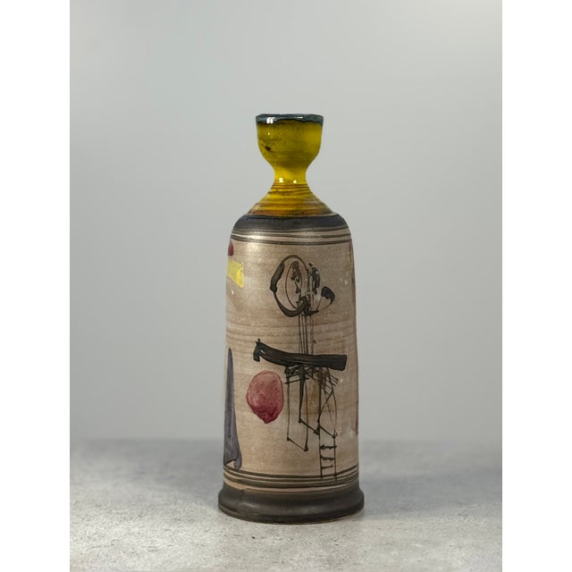 Ceramic Vintage French Ceramic Vase by Gilbert Portanier, 1970s For Sale - Image 7 of 7