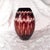 Large Red Cut to Clear Vase For Sale - Image 4 of 5
