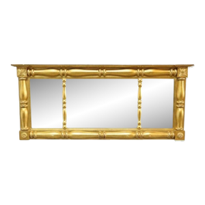 American Empire Classical Gilt Wood 1st Finish Triptych Mirror C1840