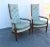 French Mid 20th Century Louis XVI Fruitwood Tufted Chairs-a Pair For Sale - Image 3 of 8