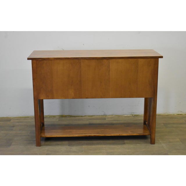 Mission Mission Solid Oak Buffet / Console Table - Walnut - 52" For Sale - Image 3 of 9