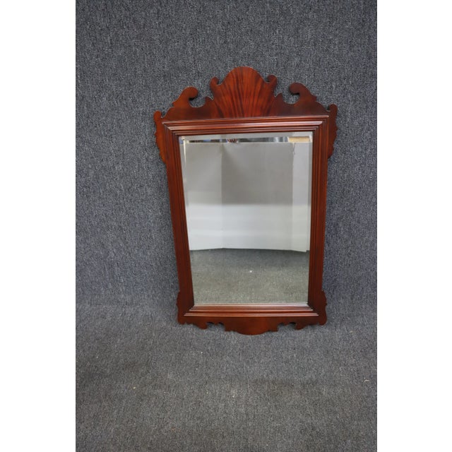 Mid 20th Century Councill Chippendale Style Mahogany Hanging Wall Mirror For Sale - Image 5 of 5