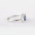 Not Yet Made - Made To Order Natural Diamond & Blue Sapphire Engagement Ring for Her in Solid 18k White Gold Size 7 For Sale - Image 5 of 13