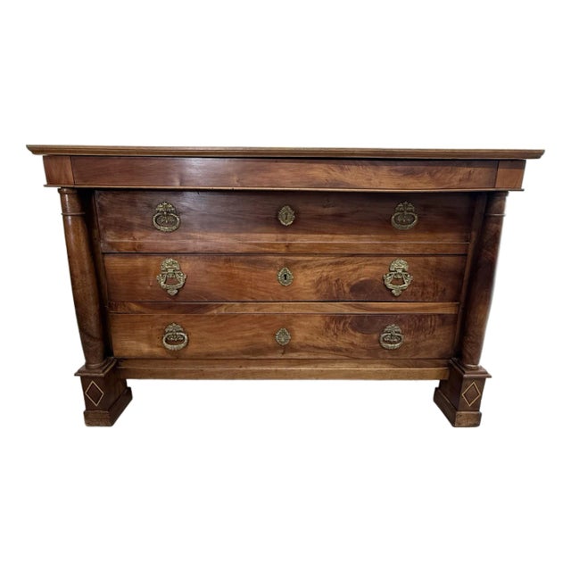18th Century French Empire Solid Walnut Chest of Drawer / Commodes For Sale