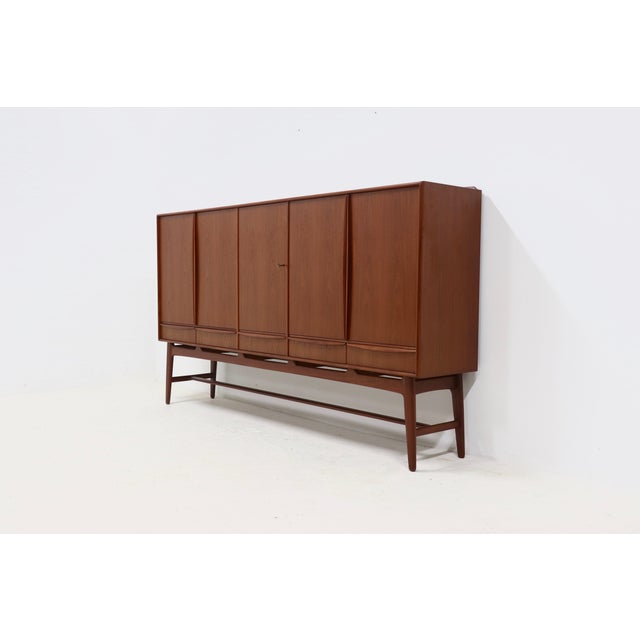 Teak Highboard by Svend Aage Madsen for K. Knudsen & Søn, 1950s For Sale - Image 17 of 17