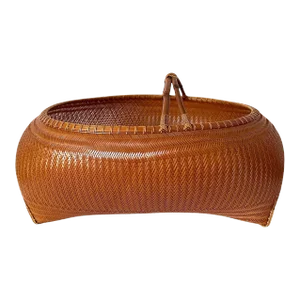 Large Contemporary Japanese Bamboo Sculptural Basket Kawano Shoko