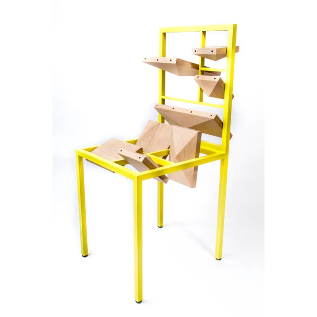 Yellow Pyramid Chair by Studio Eyal Burstein For Sale - Image 8 of 8