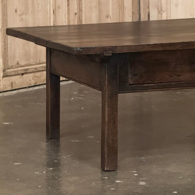 Wood Antique 18th Century Country French Rustic Farmhouse Coffee Table For Sale - Image 7 of 18