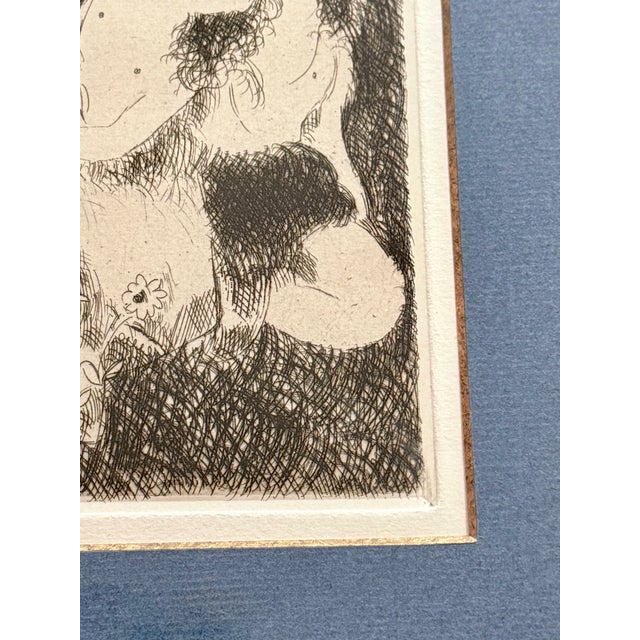 Cream Marie Laurencin “La Sieste,” 1925 Original French Etching, Framed For Sale - Image 8 of 13