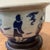 Wood Antique Chinese Kangxi Style Blue & White Glazed Jardiniere Qing Dinasty (1644-1912) on Wood Base For Sale - Image 7 of 12