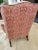 1980s 1980s Paisley Slip Covered Wingback Chair For Sale - Image 5 of 10