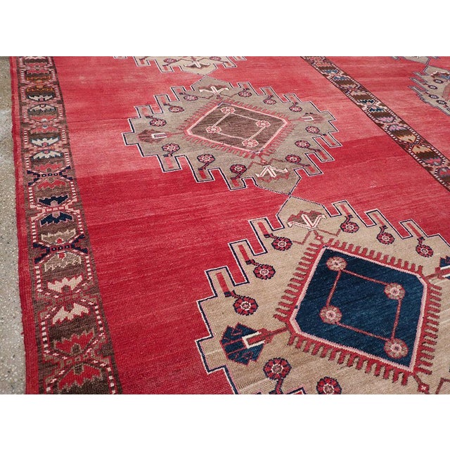 Tribal Galerie Shabab Collection Mid-20th Century Turkish Anatolian Room Size Carpet For Sale - Image 3 of 8
