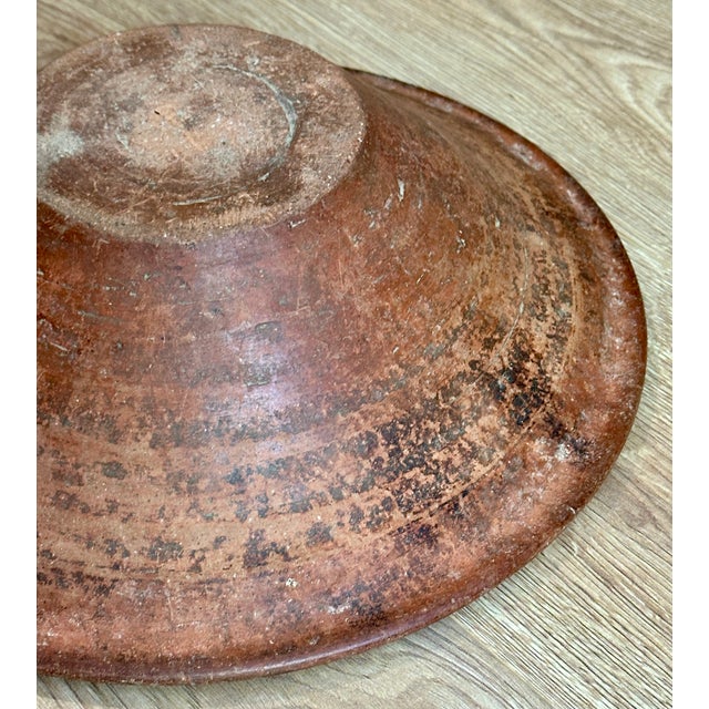 19th Century Ancient Swat Valley Yousafzai Tribal Terracotta Bowl For Sale In Palm Springs - Image 6 of 11