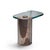 Karl Springer Mid Century Sculpture Leg Gunmetal and Glass Side Table For Sale In Chicago - Image 6 of 8