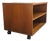 Vintage Mid-Century Teak Rolling Media Cabinet Danish Modern Side Table , 1970s For Sale