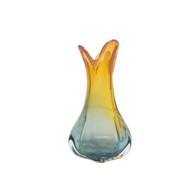 The vase was produced in Czechoslovakia at the Chribska Glassworks and designed by Josef Hospodek in the 60s. It is...