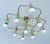 Metal Large Space Age Gilded Ceiling Light from Leola For Sale - Image 7 of 18