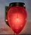Vintage Art Deco Light Old Lamp Wall Sconces Fixture Brass & Star Red Glass Shade Ship Light Lamp - Pair For Sale - Image 4 of 5