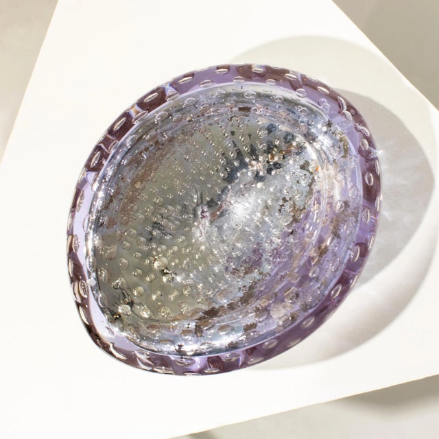 Hand-Crafted Lilac Murano Vase, 1970 For Sale - Image 6 of 7