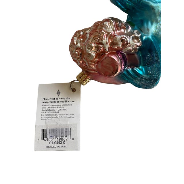 1990s Vintage Christopher Radko “Dressed to Trill” Holiday Ornament For Sale - Image 5 of 6