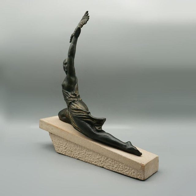 Pierre Le Faguays, Palm Dancer, Original Bronze Sculpture, 1920s-1940s For Sale - Image 12 of 13