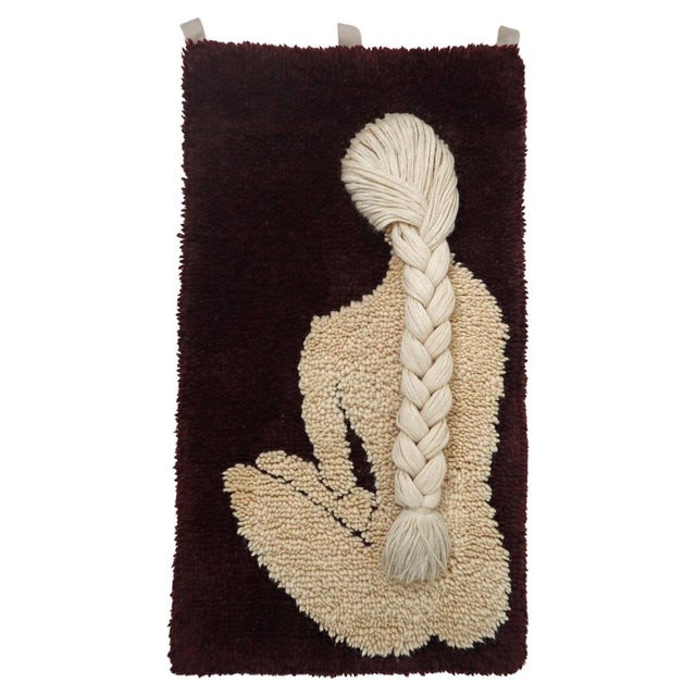 Wool Tapestry of Nude Seated Woman in the style of Don Freedman, 1960s For Sale - Image 17 of 17