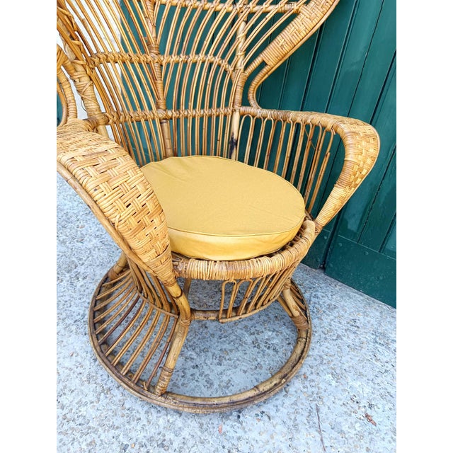 Wood Emmanuelle Armchair in Rattan by Gio Ponti, Italy, 1960 For Sale - Image 7 of 13