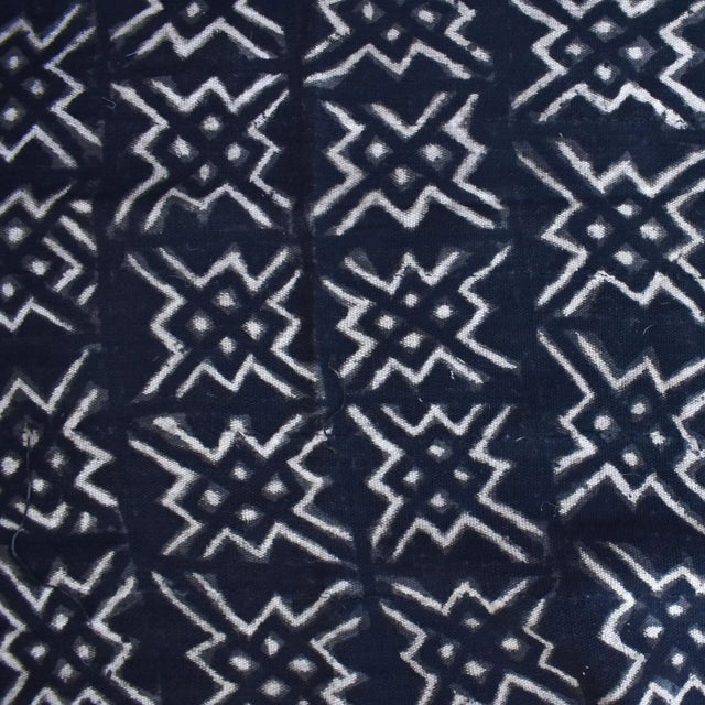 Mid 20th Century Mid 20th Century Black Mudcloth Textile For Sale - Image 5 of 9