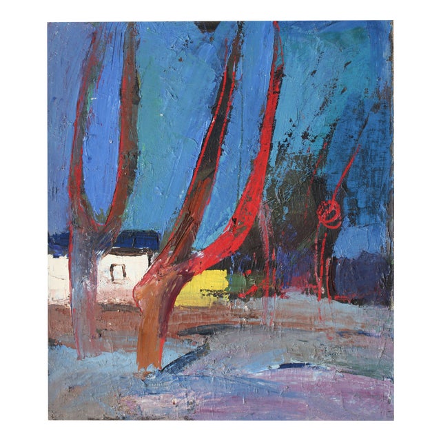 Aleksandr Rodin, Whispers in Blue, 1985, Oil on Canvas For Sale